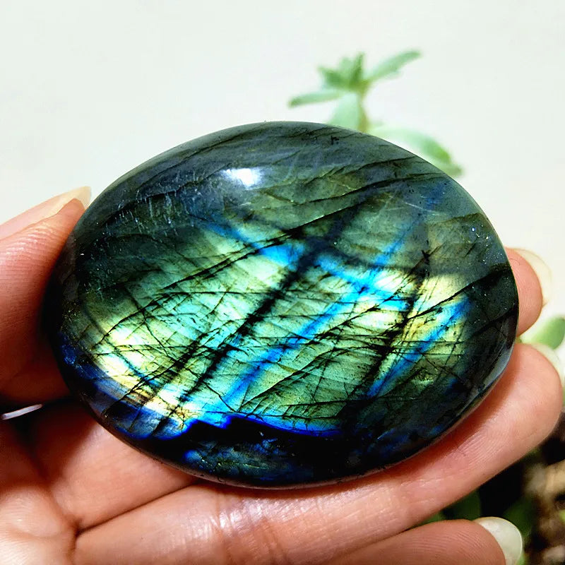 Natural Labradorite Stone Crystal palm Stones plaything Healing Crystals And Home Decoration