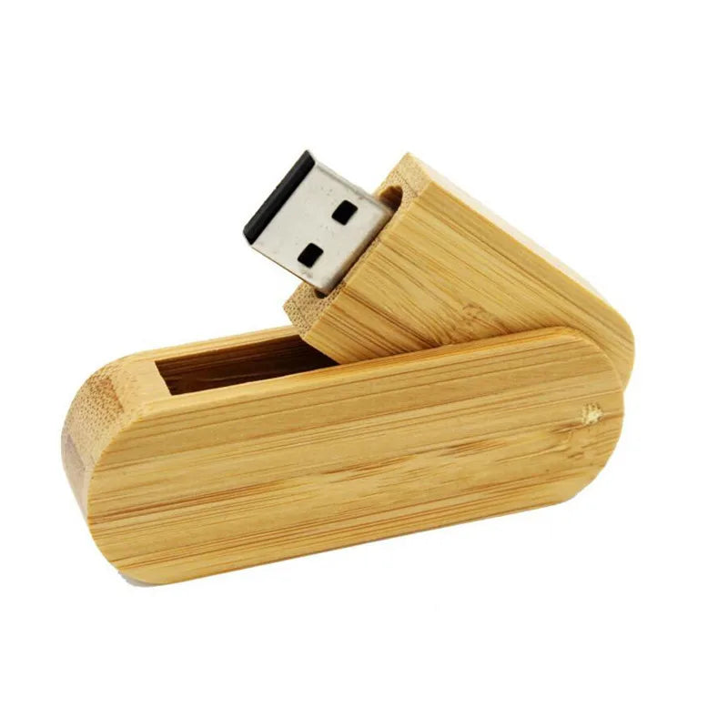 JASTER 1PCS free custom logo rotatable Wooden USB Flash Drive Pendrive Memory Stick pen drive 4GB 8GB 16GB 32GB wedding gift