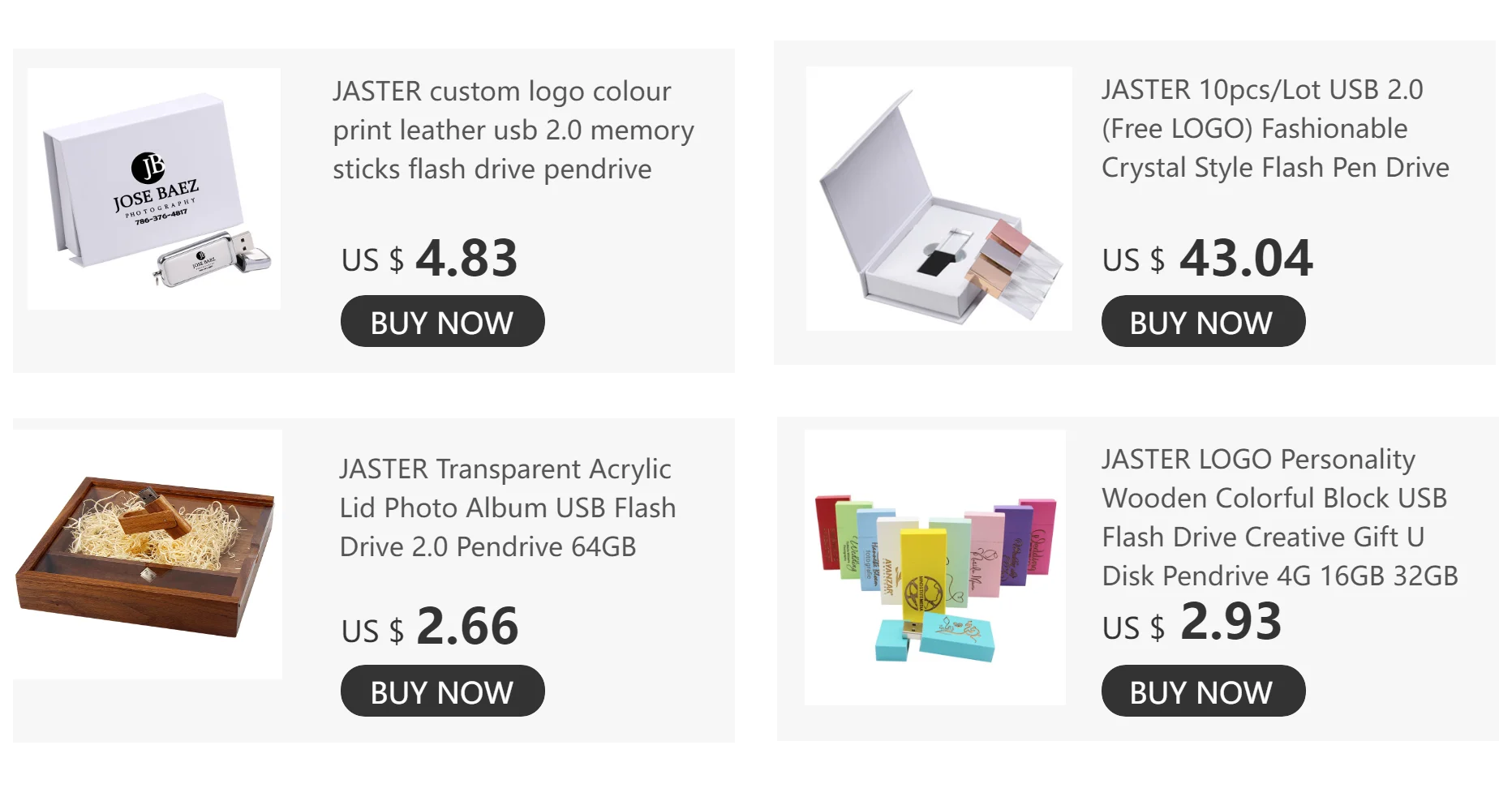 JASTER 1PCS free custom logo rotatable Wooden USB Flash Drive Pendrive Memory Stick pen drive 4GB 8GB 16GB 32GB wedding gift