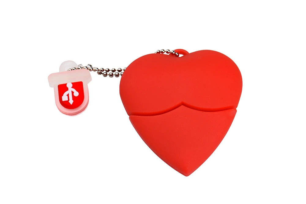 JASTER Love heart style usb flash drive pen drive 4gb 16gb 32G 64G usb stick pendriver u disk thumb drive necklace creative gift