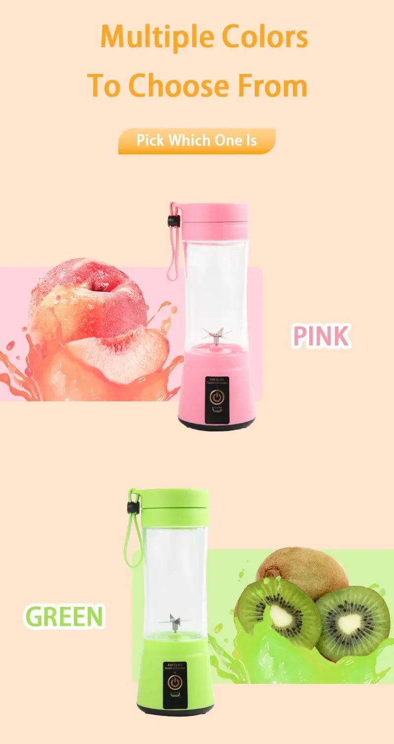 USB smoothie milkshake machine portable automatic freshly squeezed fruit orange lemon kitchen blender mini electric juicer