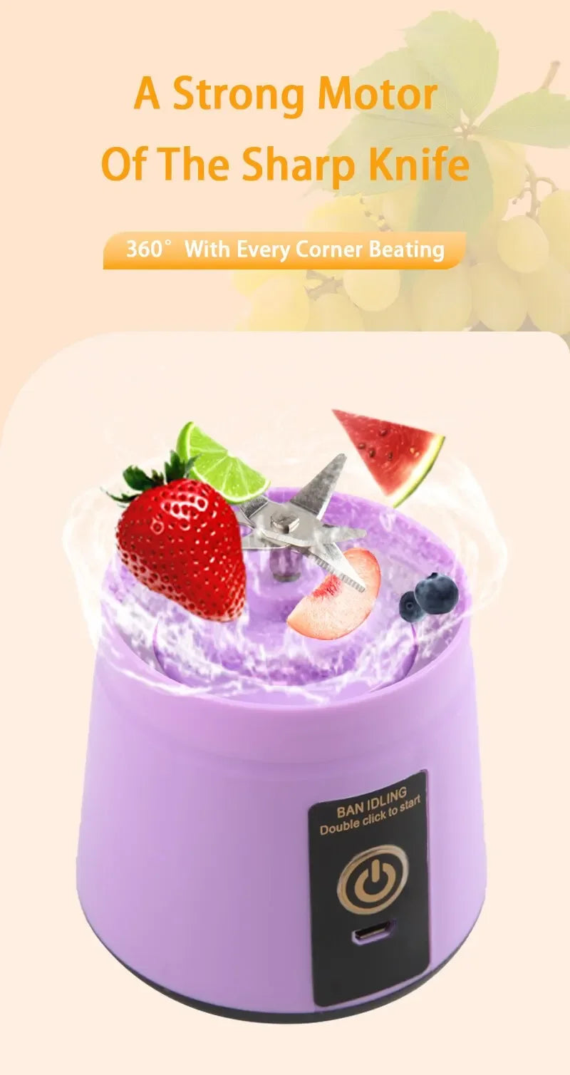 USB smoothie milkshake machine portable automatic freshly squeezed fruit orange lemon kitchen blender mini electric juicer