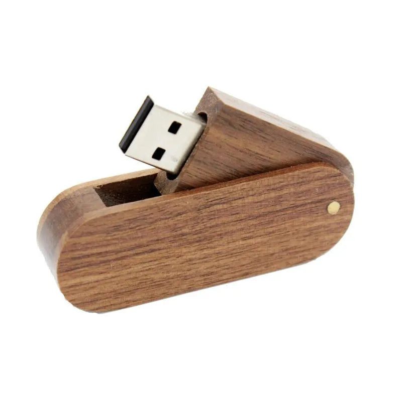 JASTER 1PCS free custom logo rotatable Wooden USB Flash Drive Pendrive Memory Stick pen drive 4GB 8GB 16GB 32GB wedding gift