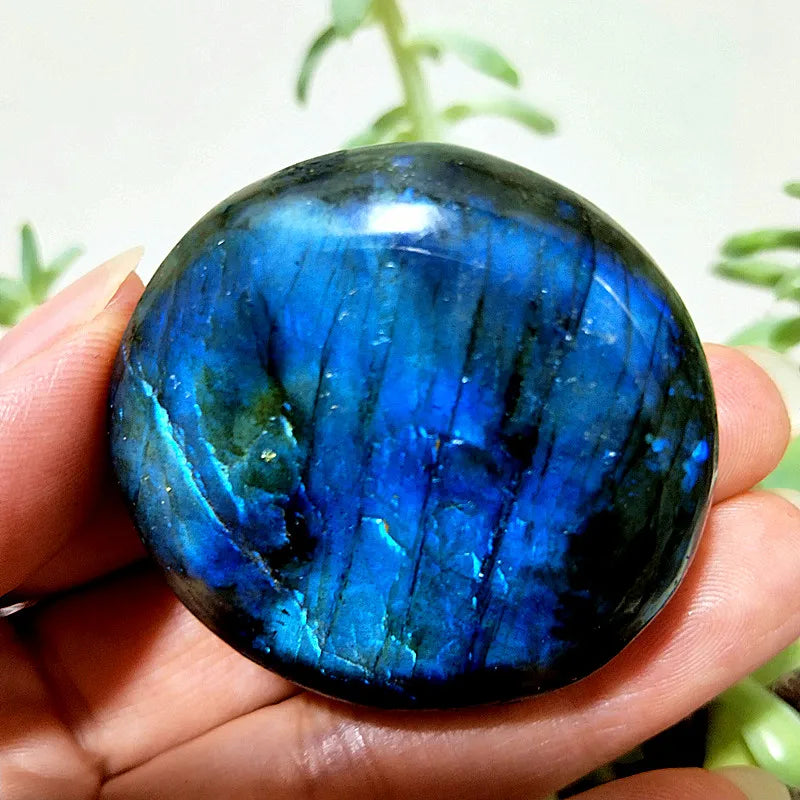Natural Labradorite Stone Crystal palm Stones plaything Healing Crystals And Home Decoration