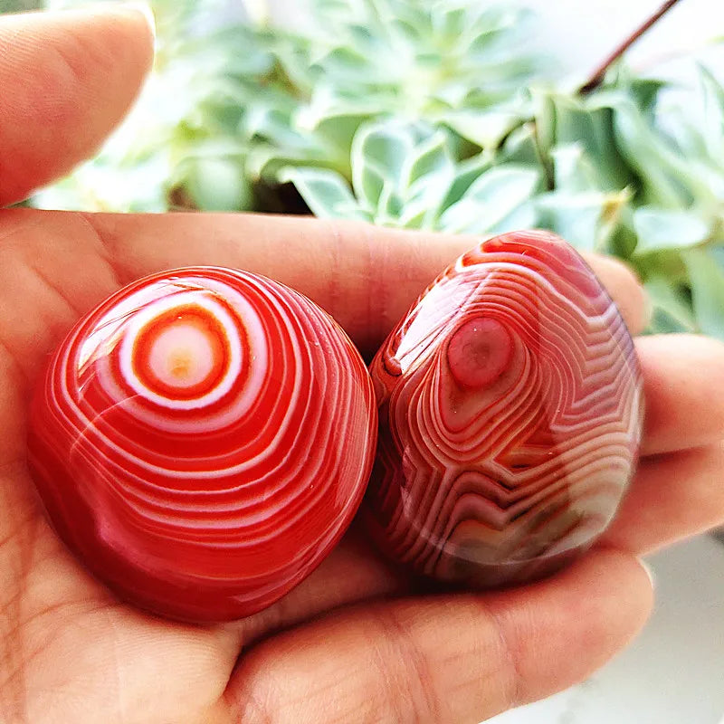 Natural Lace Stone Sardonyx Agate Palm Hand Play Witchcraft Meditation Spiritual Decor Home Decoration Healing Crystals
