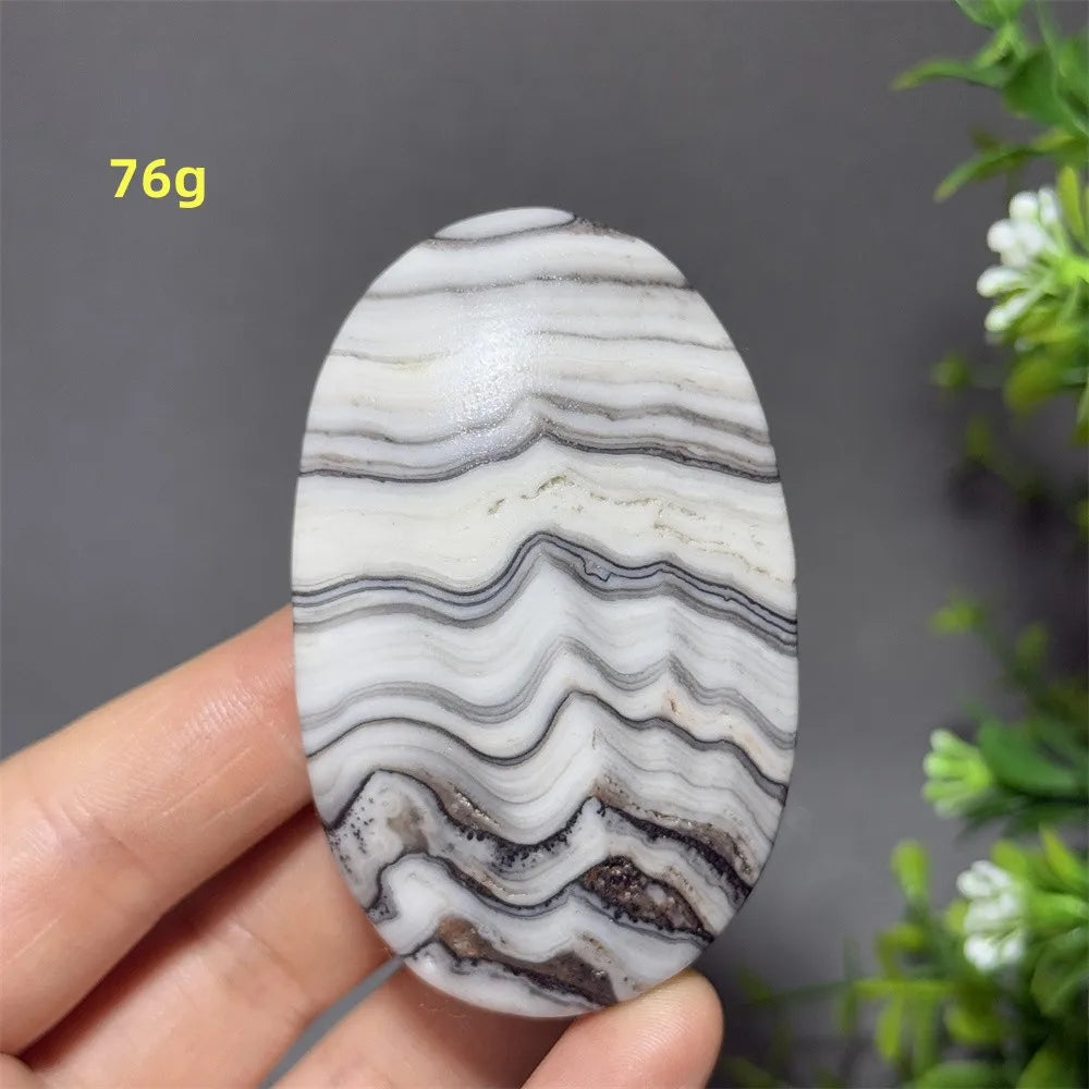 Natural Quartz Striped Calcite Palm Play Rune Pattern Reiki Meditation Healing Witchcraft Energy Massage Home Decoration Gift