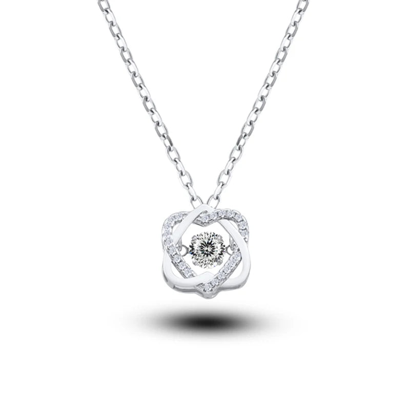 0.5ct GRA Moissanite Necklace for Women Sparkling Simulated Diamond Pendant Beating Heart S925 Silver Fine Jewelry Gift