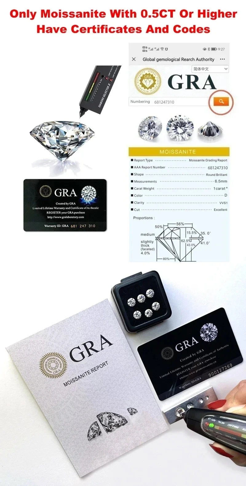 0.5ct GRA Moissanite Necklace for Women Sparkling Simulated Diamond Pendant Beating Heart S925 Silver Fine Jewelry Gift
