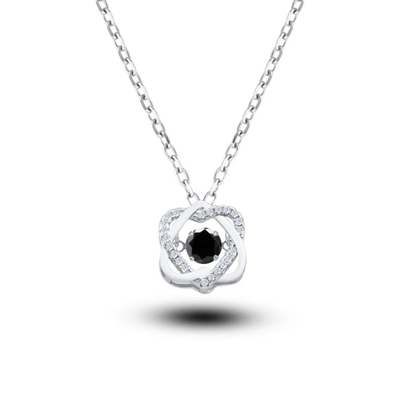 0.5ct GRA Moissanite Necklace for Women Sparkling Simulated Diamond Pendant Beating Heart S925 Silver Fine Jewelry Gift