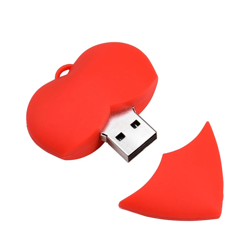 JASTER Love heart style usb flash drive pen drive 4gb 16gb 32G 64G usb stick pendriver u disk thumb drive necklace creative gift