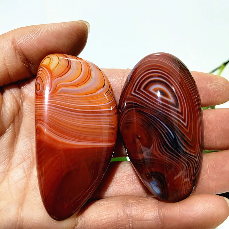 Natural Lace Stone Sardonyx Agate Palm Hand Play Witchcraft Meditation Spiritual Decor Home Decoration Healing Crystals