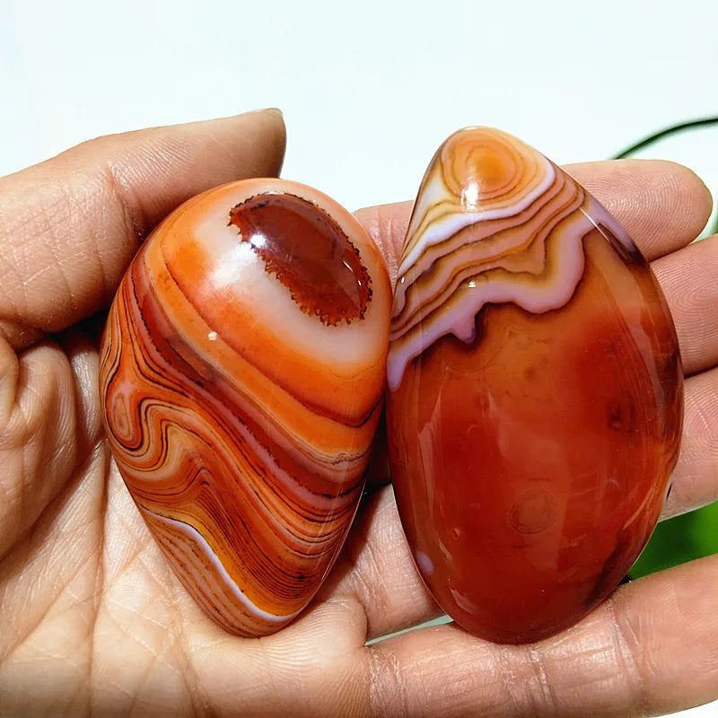 Natural Lace Stone Sardonyx Agate Palm Hand Play Witchcraft Meditation Spiritual Decor Home Decoration Healing Crystals