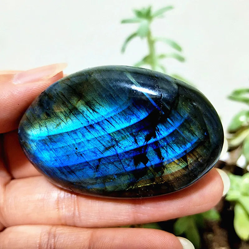Natural Labradorite Stone Crystal palm Stones plaything Healing Crystals And Home Decoration