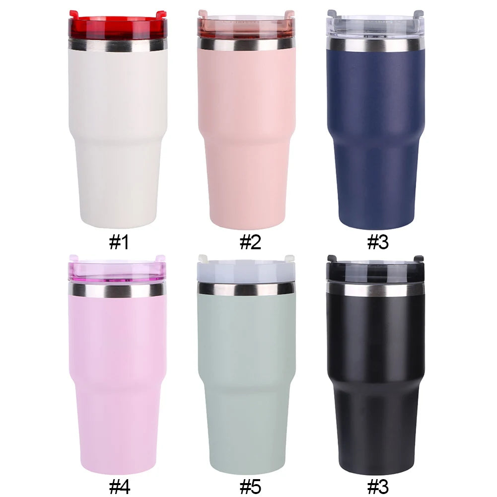 20oz Vacuum Insulated Tumbler With Lid Straw For Water Cold Warm Thermal Coffee 304 Stainless Steel Car Cups For Sport Water Cup