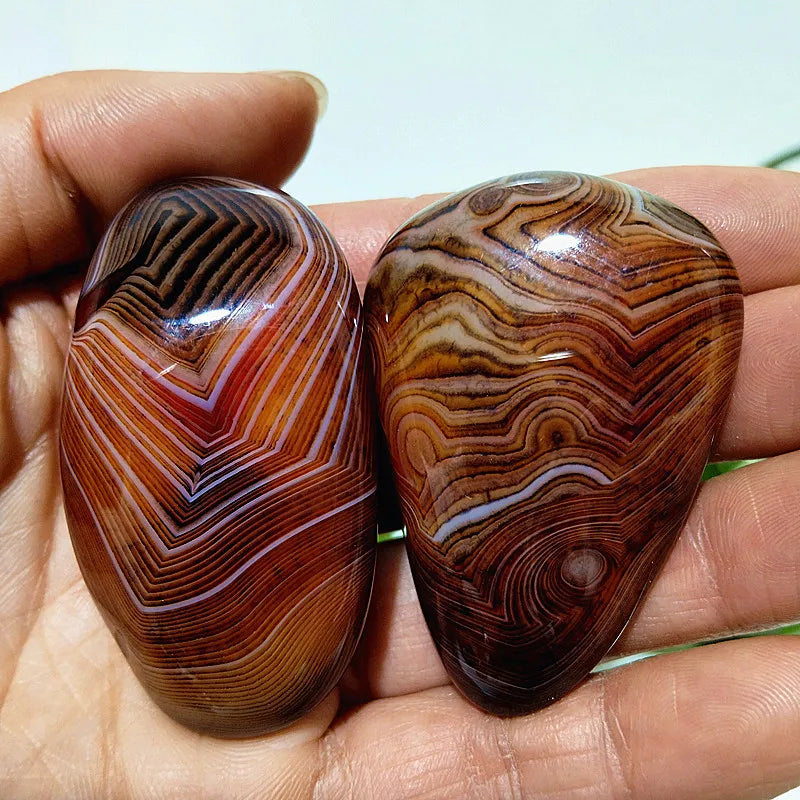 Natural Lace Stone Sardonyx Agate Palm Hand Play Witchcraft Meditation Spiritual Decor Home Decoration Healing Crystals