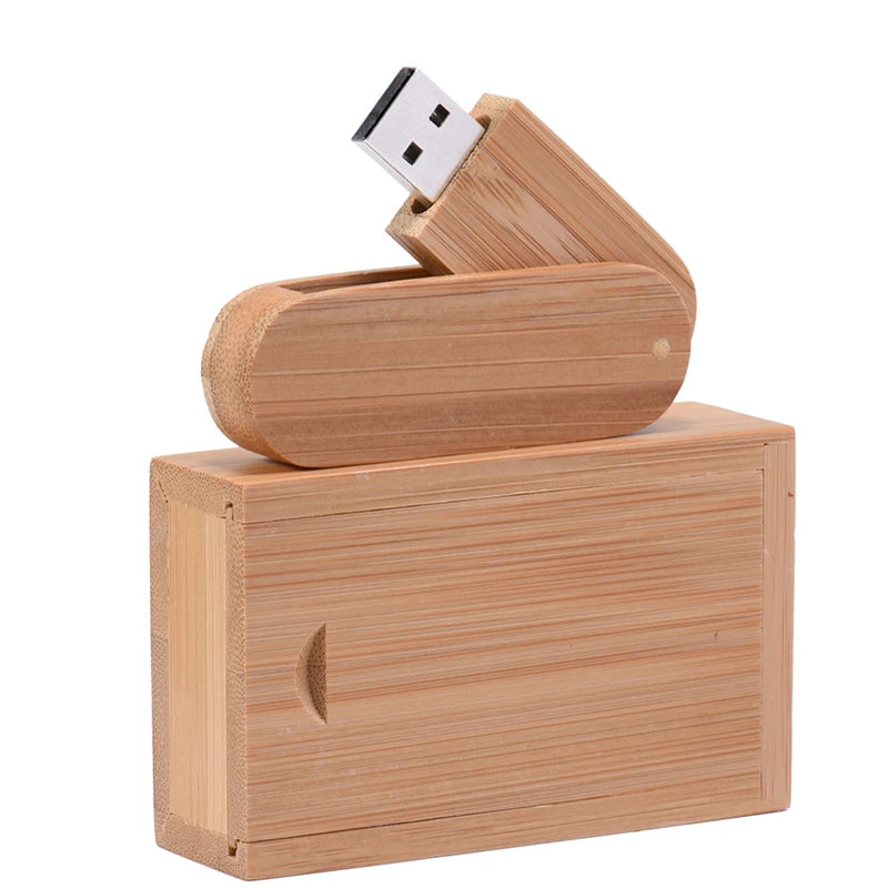 JASTER 1PCS free custom logo rotatable Wooden USB Flash Drive Pendrive Memory Stick pen drive 4GB 8GB 16GB 32GB wedding gift