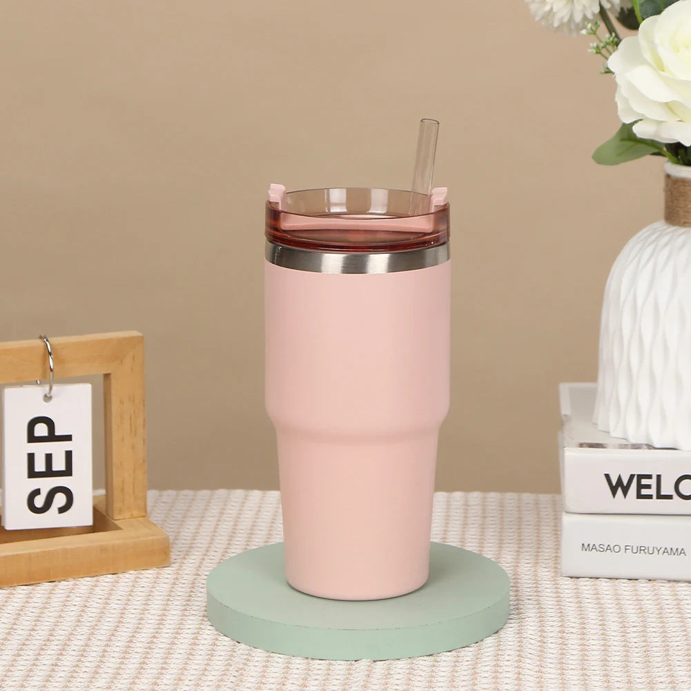 20oz Vacuum Insulated Tumbler With Lid Straw For Water Cold Warm Thermal Coffee 304 Stainless Steel Car Cups For Sport Water Cup