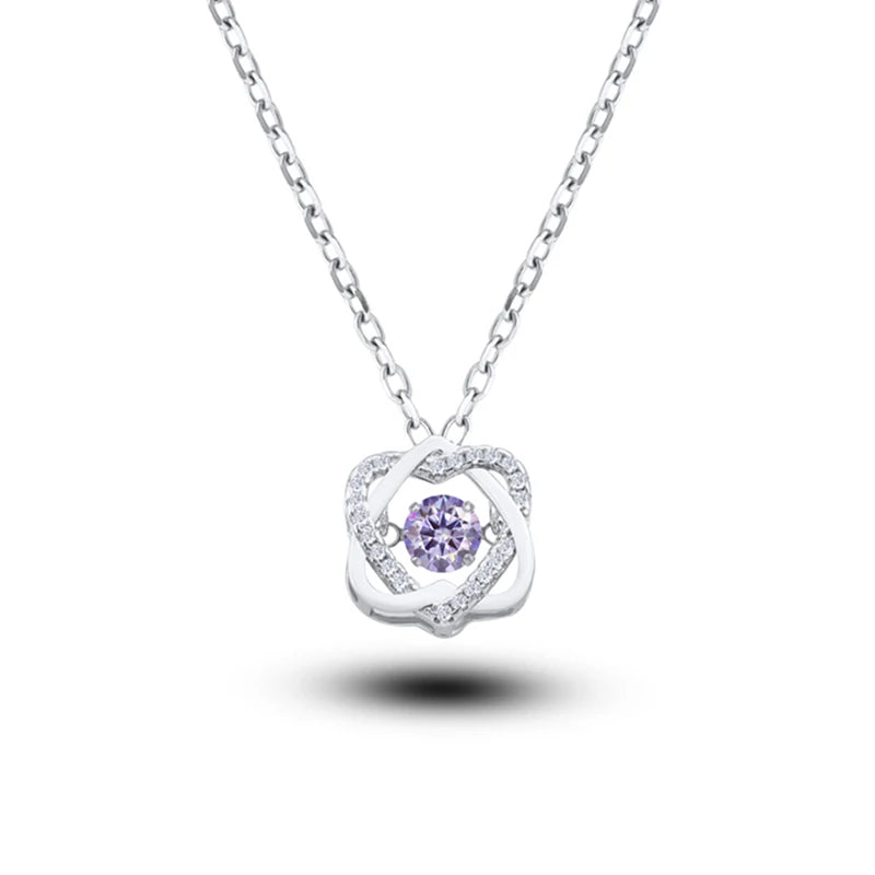 0.5ct GRA Moissanite Necklace for Women Sparkling Simulated Diamond Pendant Beating Heart S925 Silver Fine Jewelry Gift