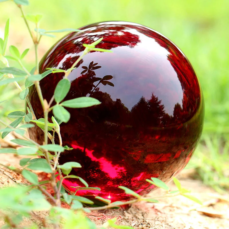 Red Color Crystal Sphere Good Luck Ball With Removed Base Crystal Fengshui Ball Crystal Sphere For New Home Decor
