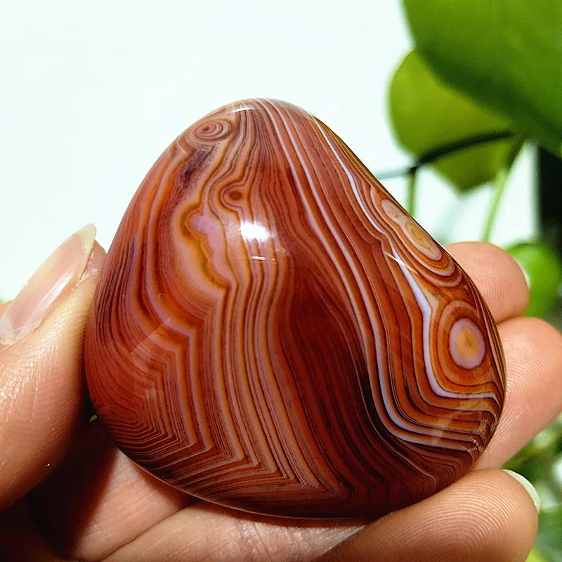 Natural Lace Stone Sardonyx Agate Palm Hand Play Witchcraft Meditation Spiritual Decor Home Decoration Healing Crystals