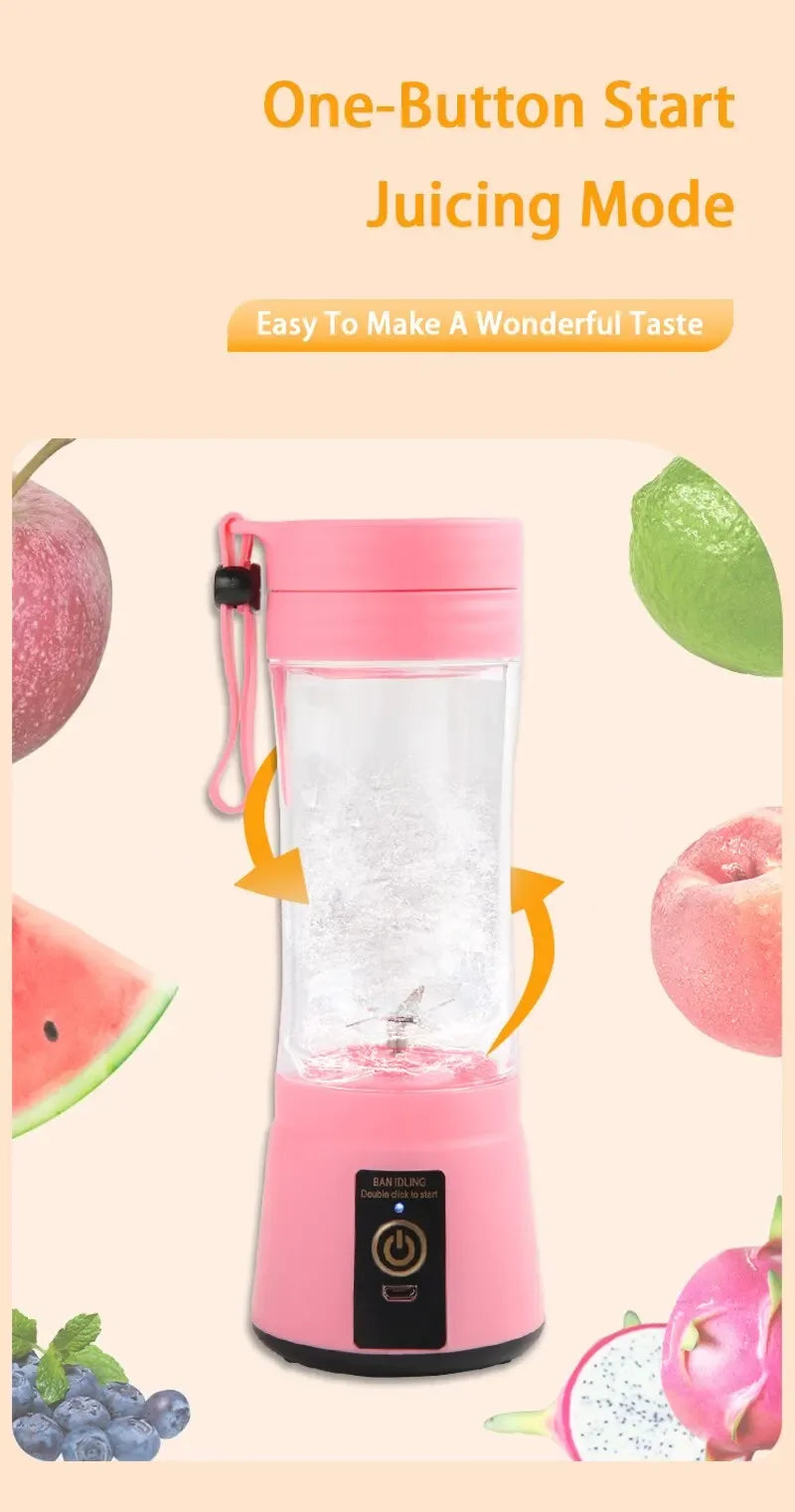USB smoothie milkshake machine portable automatic freshly squeezed fruit orange lemon kitchen blender mini electric juicer