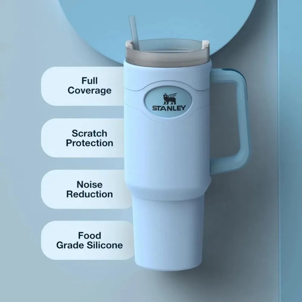 Multi-Color Silicone Boot Protector for 40Oz Stanley Tumblers - Non-slip Grip, Noise and Scratch Reduction, Easy to Install
