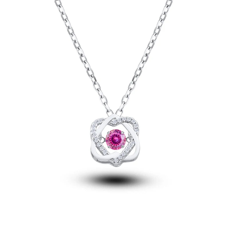 0.5ct GRA Moissanite Necklace for Women Sparkling Simulated Diamond Pendant Beating Heart S925 Silver Fine Jewelry Gift