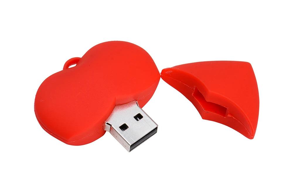 JASTER Love heart style usb flash drive pen drive 4gb 16gb 32G 64G usb stick pendriver u disk thumb drive necklace creative gift