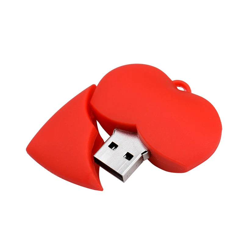 JASTER Love heart style usb flash drive pen drive 4gb 16gb 32G 64G usb stick pendriver u disk thumb drive necklace creative gift