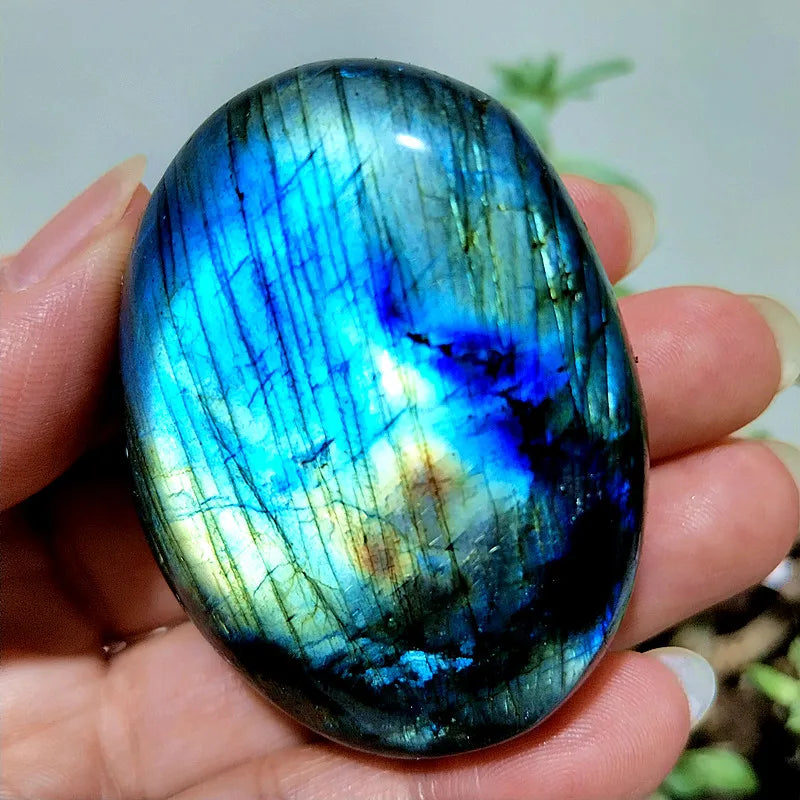Natural Labradorite Stone Crystal palm Stones plaything Healing Crystals And Home Decoration
