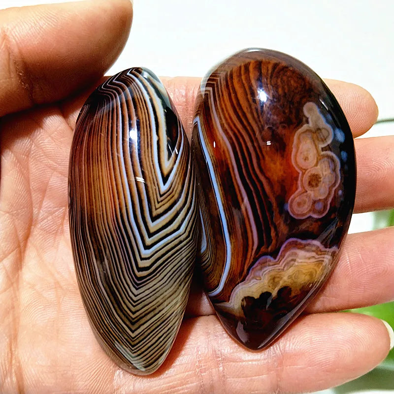 Natural Lace Stone Sardonyx Agate Palm Hand Play Witchcraft Meditation Spiritual Decor Home Decoration Healing Crystals