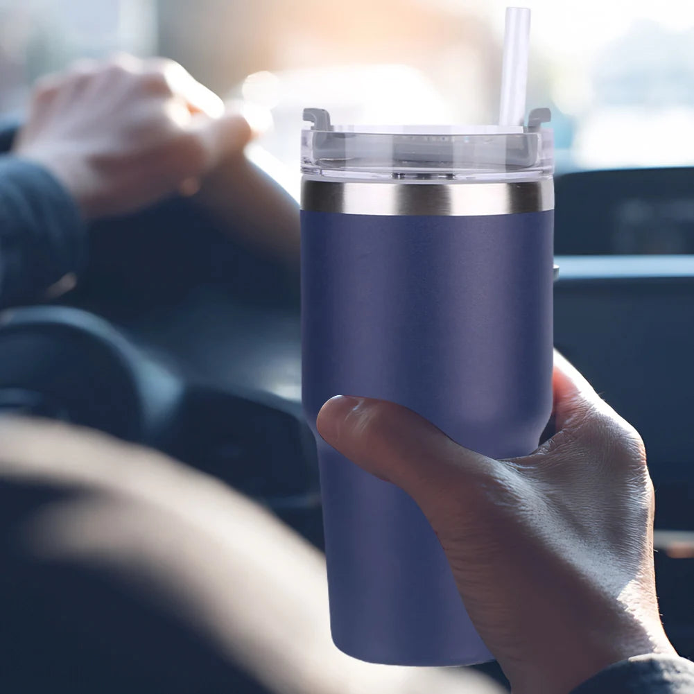20oz Vacuum Insulated Tumbler With Lid Straw For Water Cold Warm Thermal Coffee 304 Stainless Steel Car Cups For Sport Water Cup