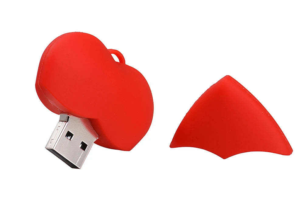 JASTER Love heart style usb flash drive pen drive 4gb 16gb 32G 64G usb stick pendriver u disk thumb drive necklace creative gift