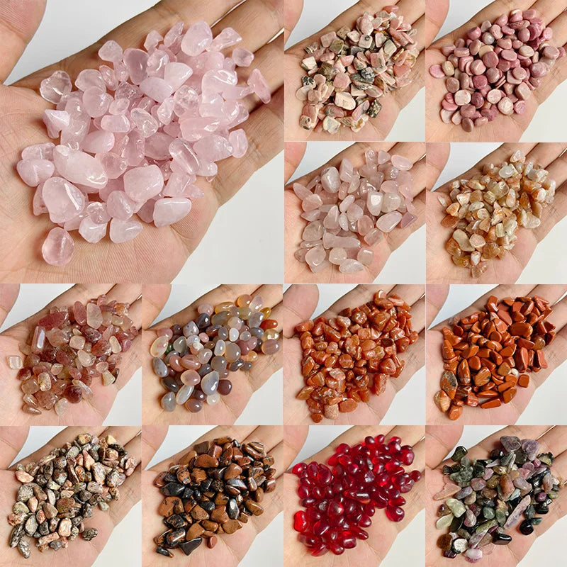 Natural Crystals Quartz Stones Gravel Healing Specimen Jewelry Pink Purple Stone Decor Bulk Tumbled Home Aquarium Decoration