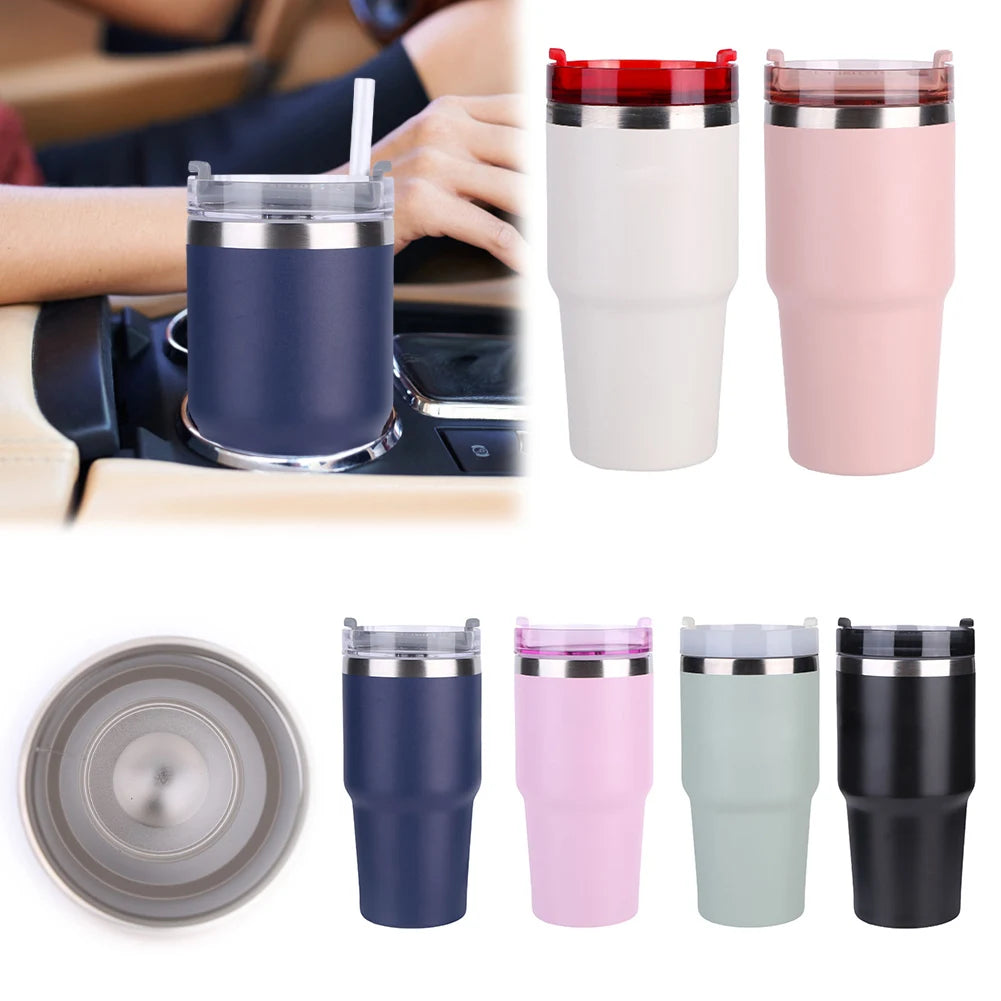 20oz Vacuum Insulated Tumbler With Lid Straw For Water Cold Warm Thermal Coffee 304 Stainless Steel Car Cups For Sport Water Cup