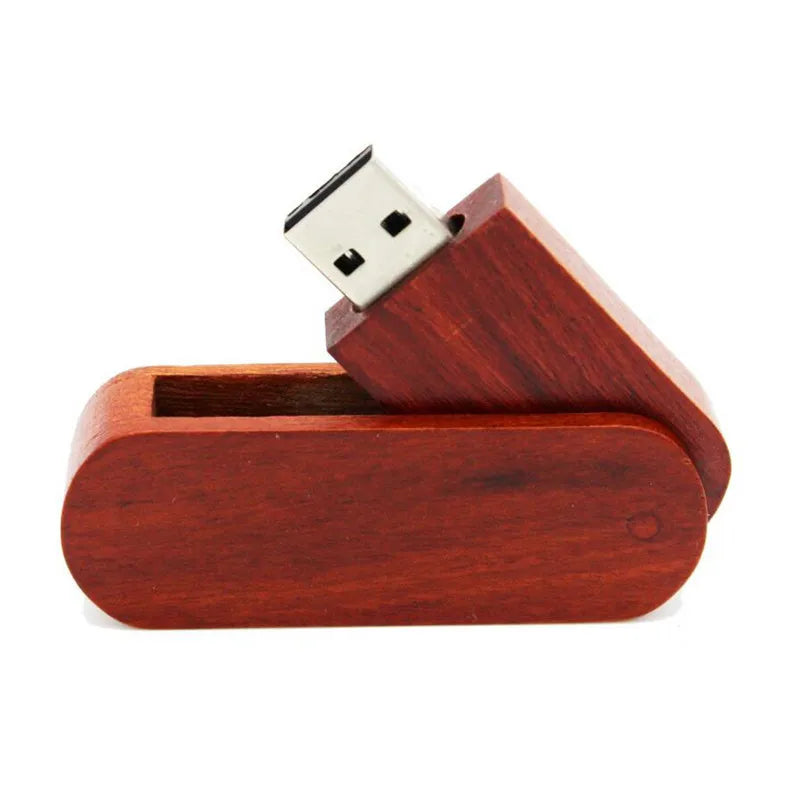 JASTER 1PCS free custom logo rotatable Wooden USB Flash Drive Pendrive Memory Stick pen drive 4GB 8GB 16GB 32GB wedding gift