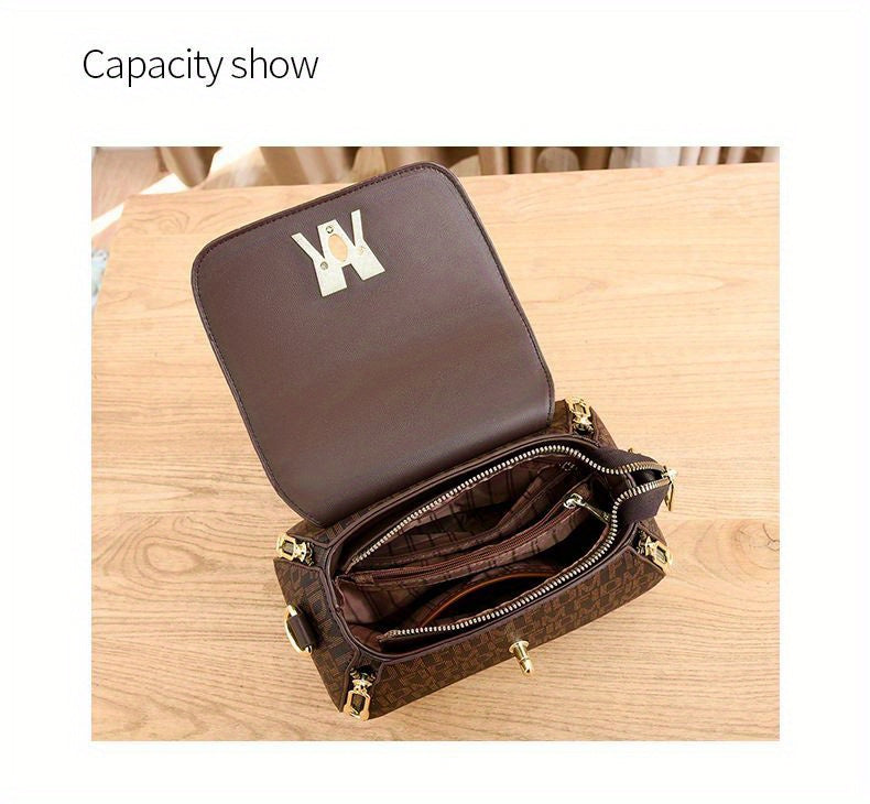 Stain-Resistant Stylish Satchel: Adjustable Strap, Solid Color, Zippered Polyester-Lined Sling Bag for All Occasions