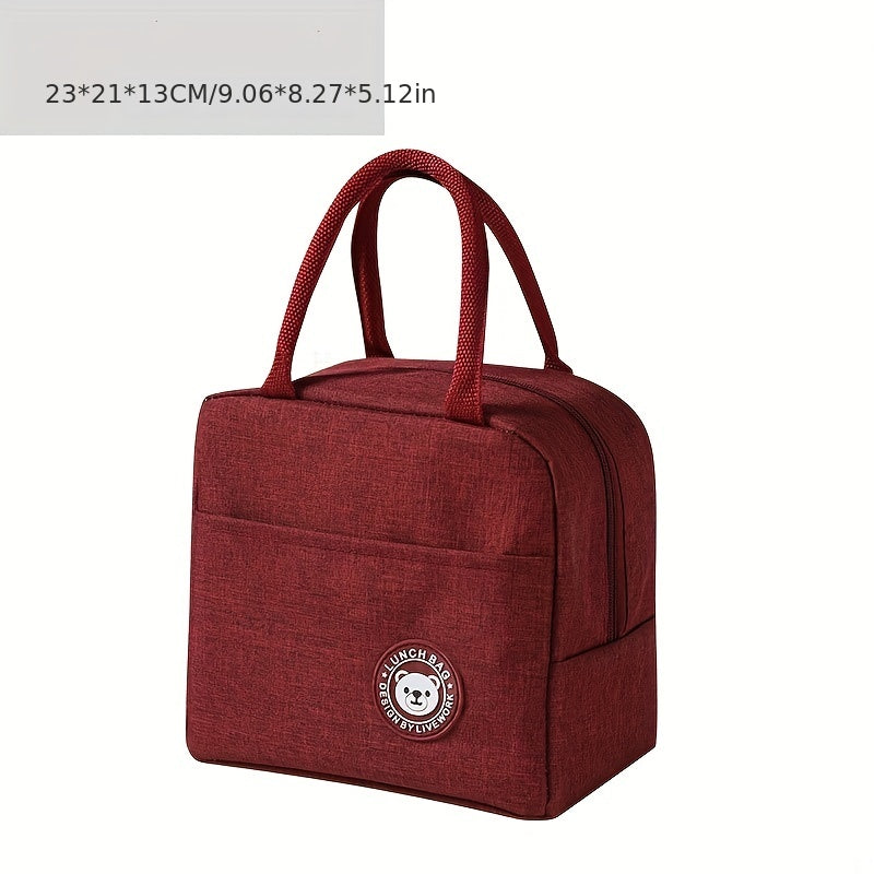 1pc Insulated Lunch Bag With Animal Pattern - Waterproof And Portable For School And Office - Keep Your Food Fresh And Delicious