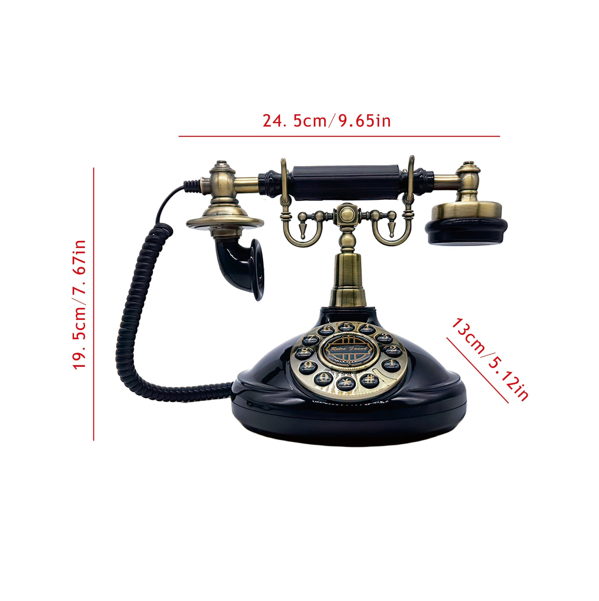 [Popular Choice] 1pc Retro Telephone Design Audio Guestbook, ABS Material, Single Line Operation, Battery/USB Powered, with Electronic Components, for Weddings, Birthdays, Christmas Gifts