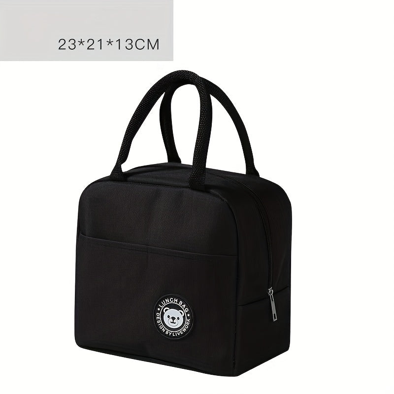 1pc Insulated Lunch Bag With Animal Pattern - Waterproof And Portable For School And Office - Keep Your Food Fresh And Delicious