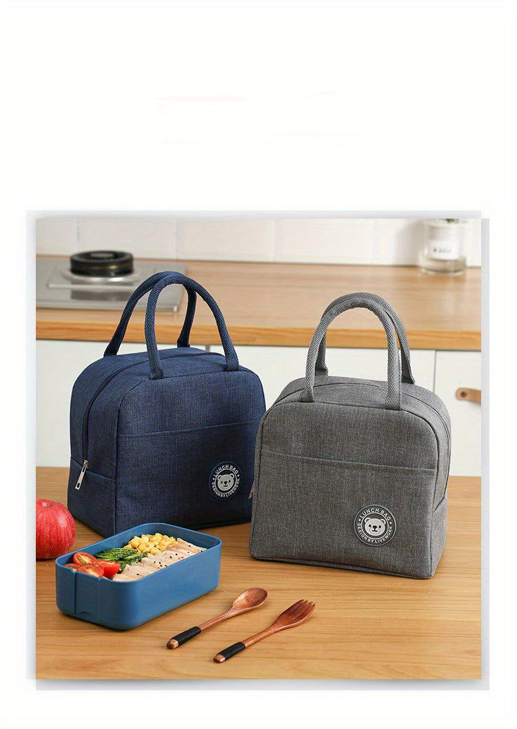 1pc Insulated Lunch Bag With Animal Pattern - Waterproof And Portable For School And Office - Keep Your Food Fresh And Delicious
