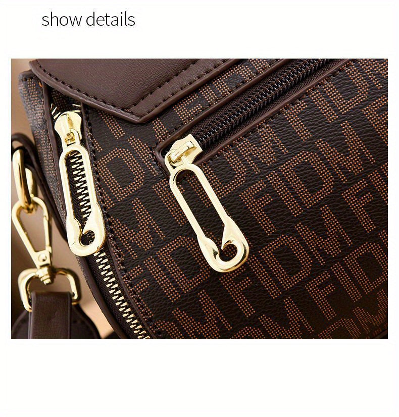 Stain-Resistant Stylish Satchel: Adjustable Strap, Solid Color, Zippered Polyester-Lined Sling Bag for All Occasions