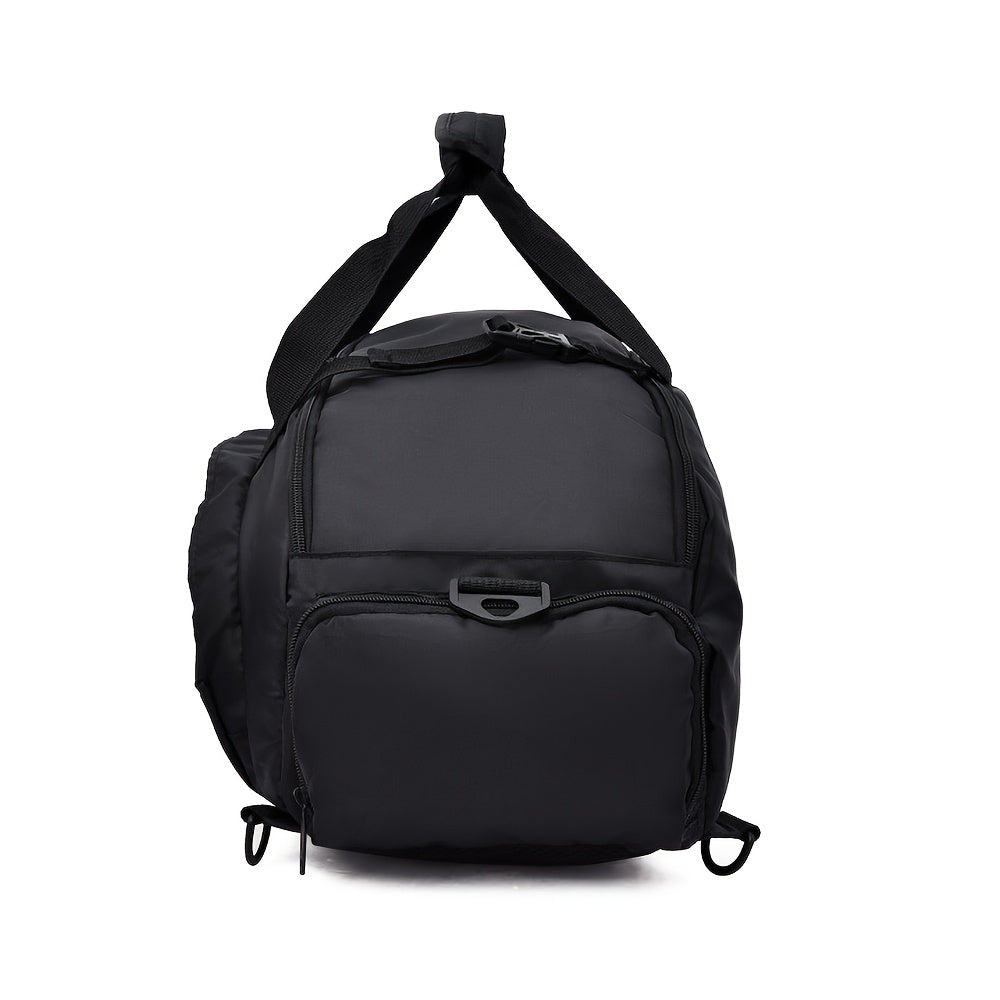 Large Capacity Duffle Tote Bag, Nylon Lightweight Luggage Bag With Shoe Compartment, Portable Travel Storage Bag Unisex Bag For Daily Use