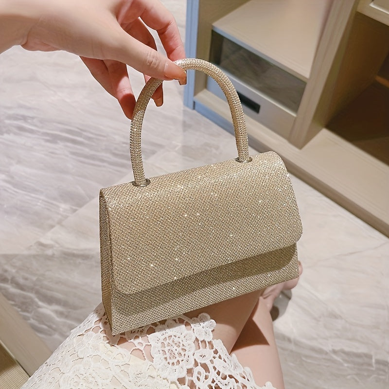 Rhinestone Decor Evening Bag, Glitter Clutch Purse For Women, Sparkly Handbag For Wedding Party Prom for Carnaval Music Festival
