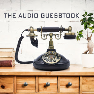 [Popular Choice] 1pc Retro Telephone Design Audio Guestbook, ABS Material, Single Line Operation, Battery/USB Powered, with Electronic Components, for Weddings, Birthdays, Christmas Gifts